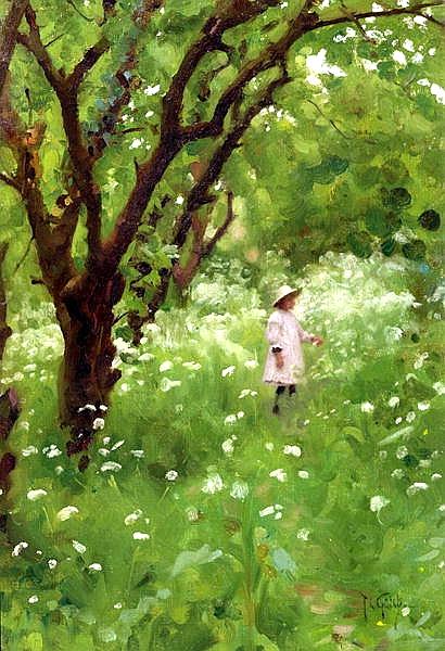 Thomas Cooper Gotch The Orchard oil painting image